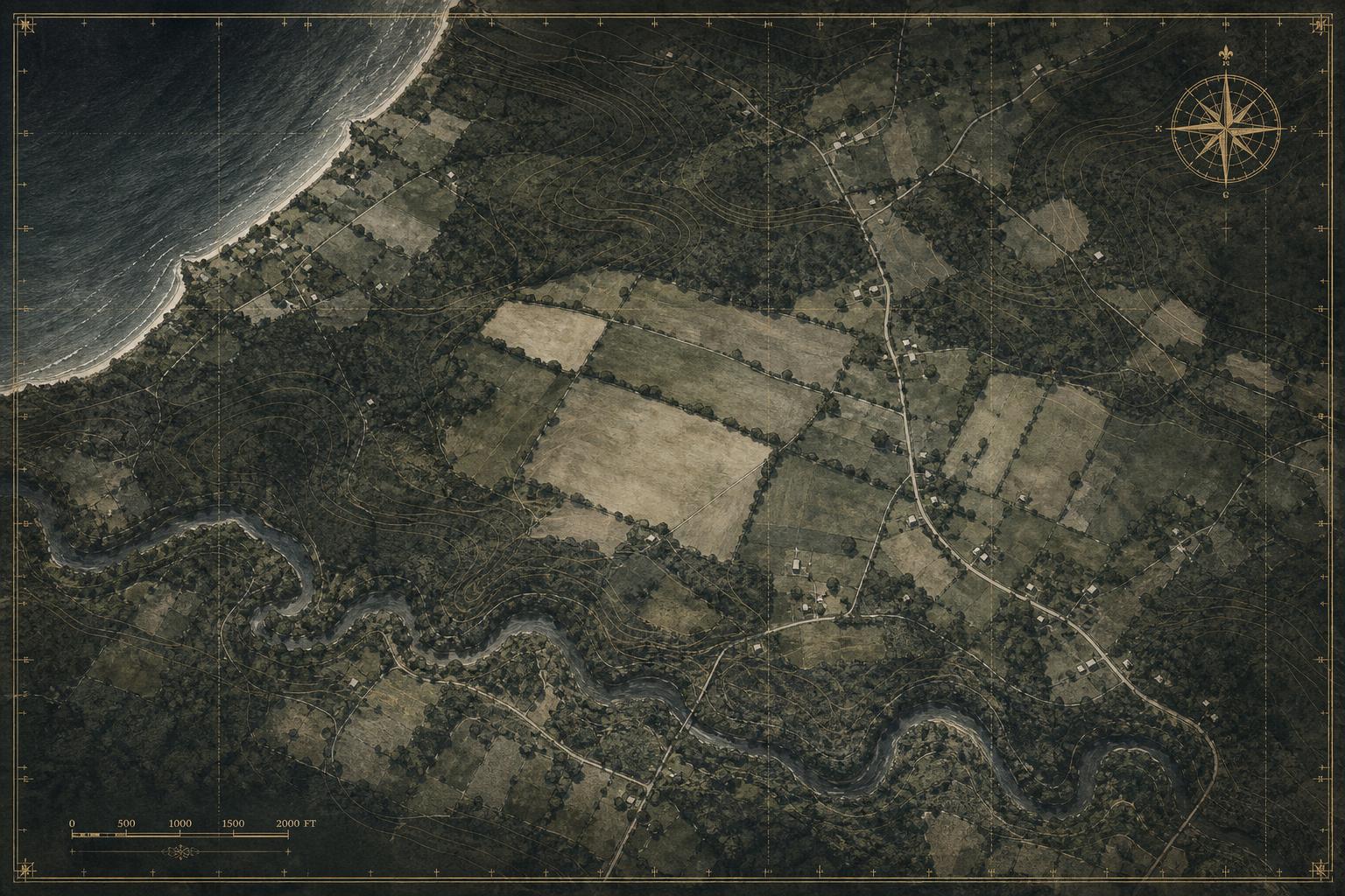 Aerial topographic view of the land surrounding 597 Milestrip Rd, Irving NY